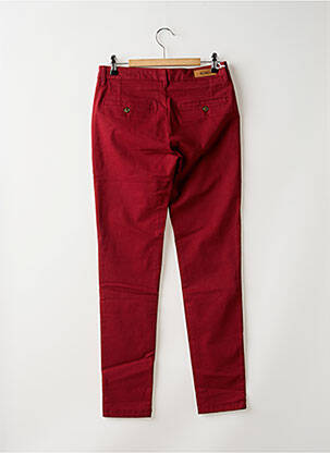 Pantalon 7/8 stretch taille normale rouge REIKO femme