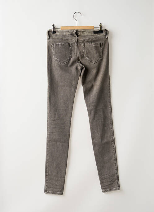 Jeans skinny effet usé délavé taille basse gris DIESEL femme