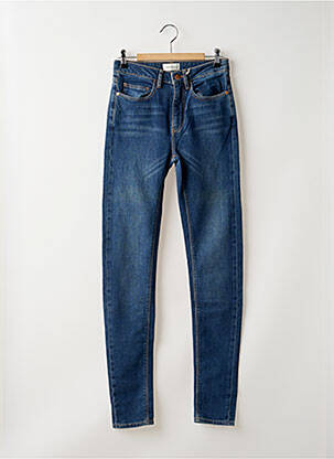 Jeans coupe slim stretch taille haute bleu ARMEDANGELS femme