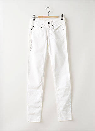 Pantalon slim tissage popeline taille normale blanc BREIZH ANGEL femme