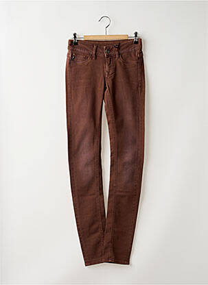Jeans skinny stretch taille basse marron G STAR femme