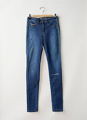 Jeans coupe slim effet usé délavé taille haute bleu DN.SIXTY SEVEN femme