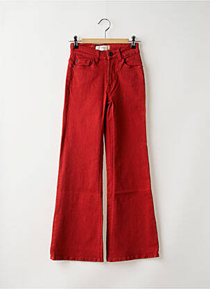Jeans bootcut taille haute taille haute rouge ICHI femme