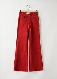 Jeans bootcut taille haute taille haute rouge ICHI femme