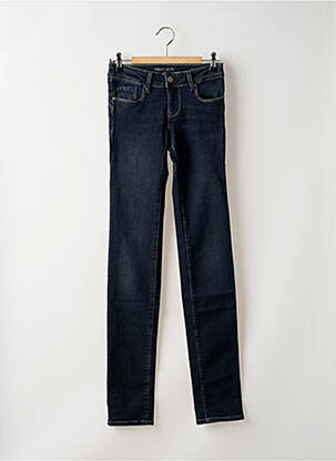 Jeans coupe slim tissage brut taille basse bleu TEDDY SMITH femme