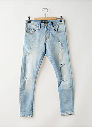Jeans skinny fermeture boutonnée sur le devant taille basse bleu UNIQUE DNM homme