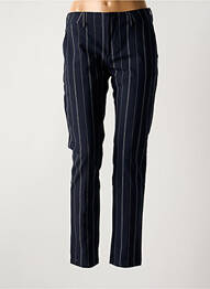 Pantalon chino tissage popeline taille normale bleu REIKO femme