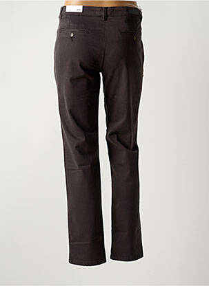 Pantalon chino tissage popeline taille normale marron REIKO femme