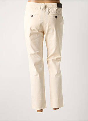 Pantalon chino tissage popeline taille normale beige REIKO femme