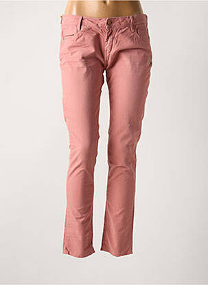 Jeans coupe slim tissage brut taille normale rose REIKO femme