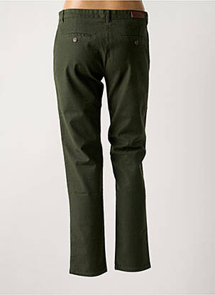 Pantalon chino tissage popeline taille normale vert REIKO femme