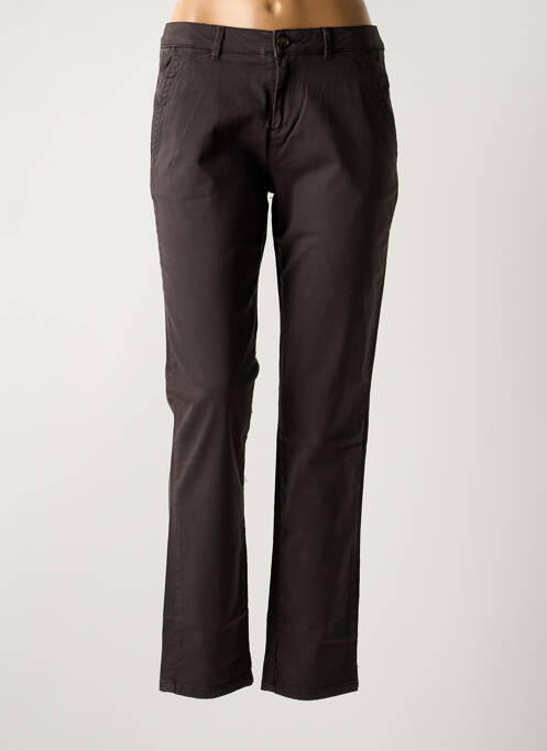 Pantalon chino marron REIKO pour femme