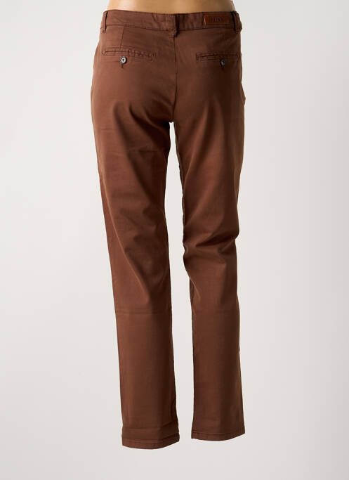 Pantalon chino marron REIKO pour femme