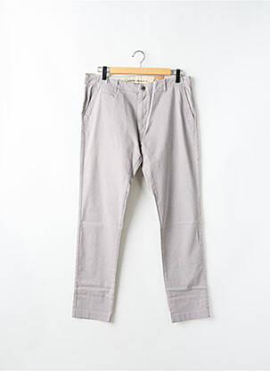 Pantalon chino stretch taille normale gris KNOWLEDGE COTTON APPAREL homme