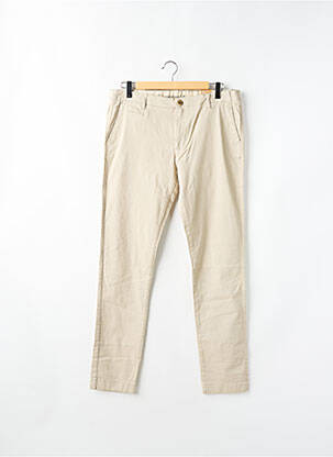 Pantalon chino stretch taille normale beige KNOWLEDGE COTTON APPAREL homme