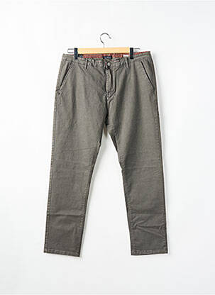 Pantalon chino tissage popeline taille normale gris RECYCLED ART WORLD homme
