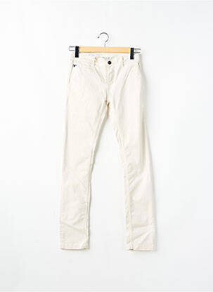 Pantalon chino tissage popeline taille normale beige DONOVAN homme