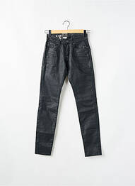Jeans coupe slim tissage brut taille normale noir RAW UNCUT homme