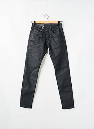 Jeans coupe slim tissage brut taille normale noir RAW UNCUT homme
