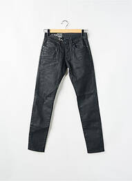 Jeans coupe slim tissage brut taille normale noir RAW UNCUT homme