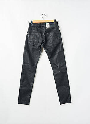 Jeans coupe slim tissage brut taille normale noir RAW UNCUT homme