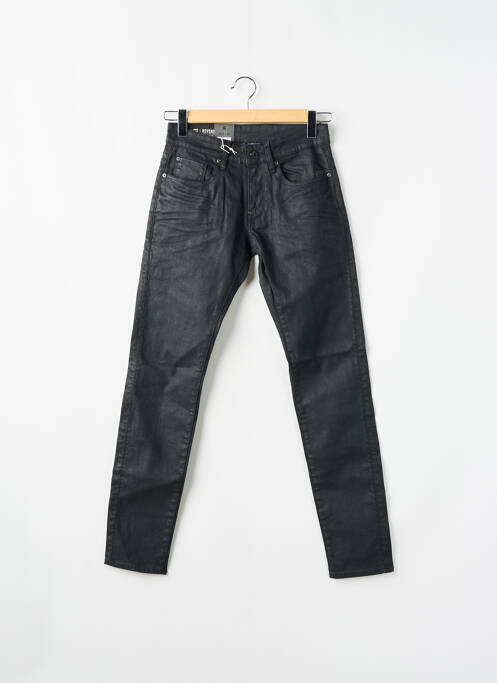 Jeans coupe slim noir RAW UNCUT pour homme