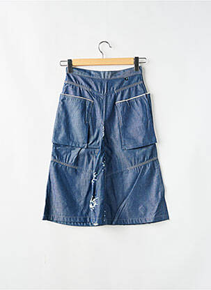 Jupe mi-longue coupe droite bleu TEDDY SMITH femme