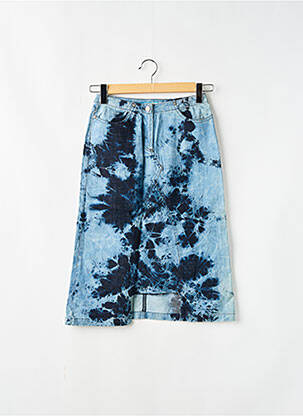 Jupe mi-longue stretch bleu SCHOOL RAG femme