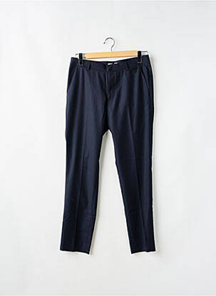 Pantalon droit tissage popeline taille normale bleu ELEVEN PARIS homme