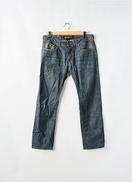 Jeans coupe droite fermeture zippée sous rabat boutonné taille normale bleu FIVE PM homme