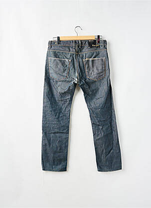 Jeans coupe droite fermeture zippée sous rabat boutonné taille normale bleu FIVE PM homme