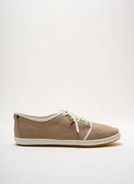 Baskets matière lisse talon compensé beige LAFEYT homme