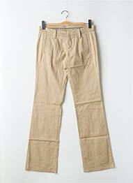 Pantalon droit stretch taille basse beige FREEMAN T.PORTER femme