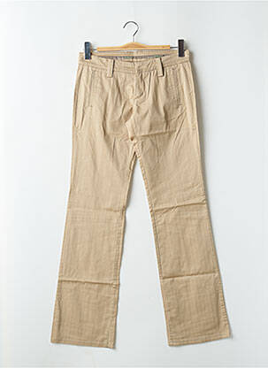 Pantalon droit stretch taille basse beige FREEMAN T.PORTER femme