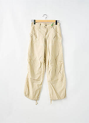 Pantalon droit tissage popeline taille normale beige SCHOOL RAG femme