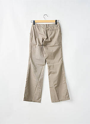 Pantalon droit tissage popeline taille normale marron SCHOOL RAG femme