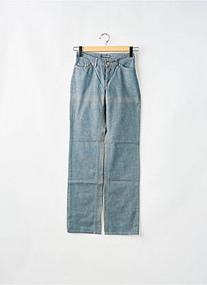 Jeans coupe droite stretch taille basse bleu SCHOOL RAG femme