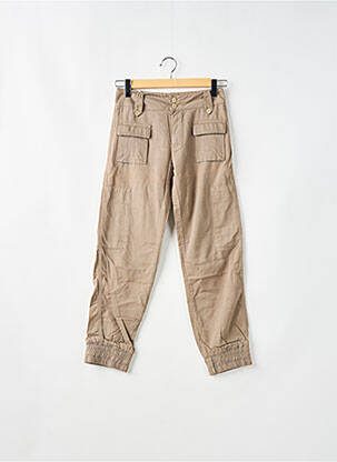 Pantalon cargo tissage popeline taille normale marron SCHOOL RAG femme