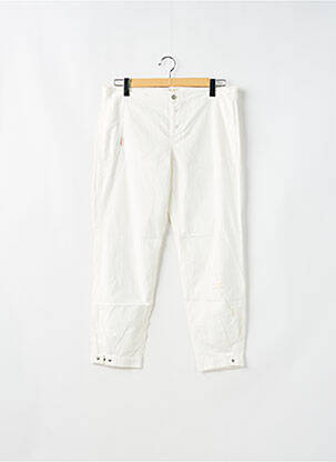 Pantalon droit tissage popeline taille normale blanc SCHOOL RAG femme