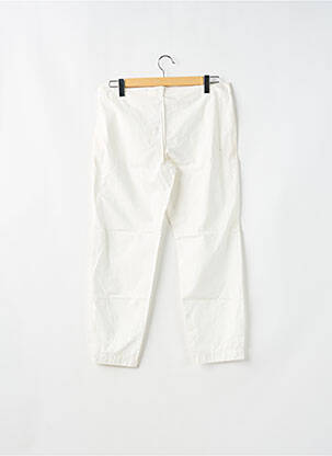 Pantalon droit tissage popeline taille normale blanc SCHOOL RAG femme