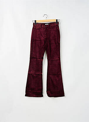 Pantalon flare stretch taille haute rouge TEDDY SMITH femme