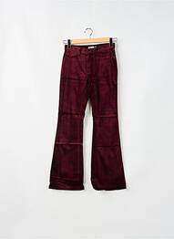 Pantalon flare stretch taille haute rouge TEDDY SMITH femme