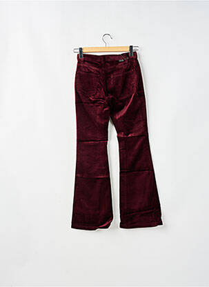 Pantalon flare stretch taille haute rouge TEDDY SMITH femme