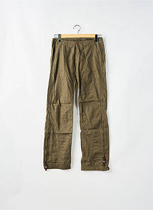 Pantalon droit tissage popeline taille basse vert TEDDY SMITH homme