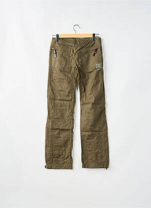 Pantalon droit tissage popeline taille basse vert TEDDY SMITH homme