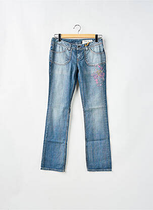 Jeans coupe droite stretch taille basse bleu TEDDY SMITH femme