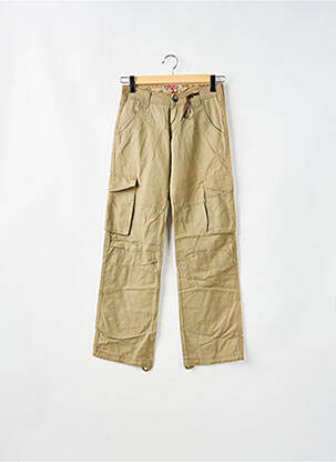 Pantalon cargo tissage popeline taille basse vert TEDDY SMITH femme
