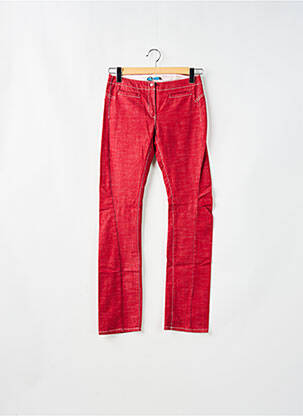 Jeans coupe droite stretch taille normale rouge TEDDY SMITH femme