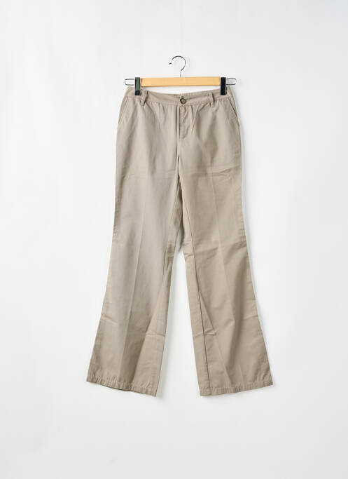 Pantalon droit tissage popeline taille normale marron SCHOOL RAG femme