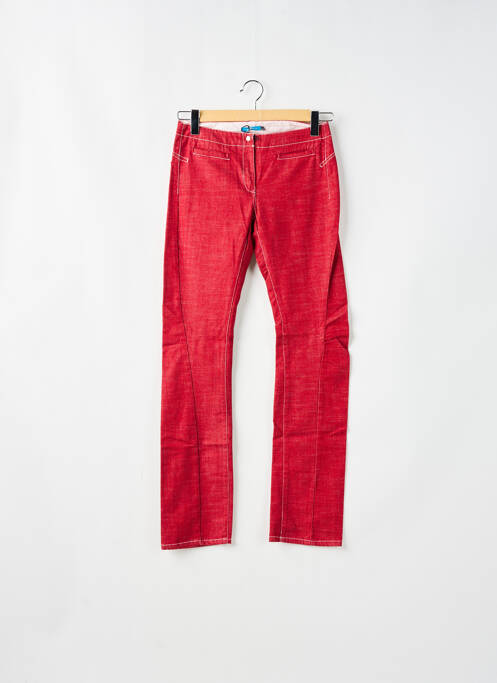 Jeans coupe droite rouge TEDDY SMITH pour femme